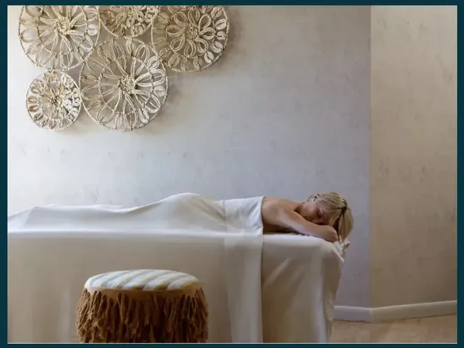 A guest relaxing during a spa treatment